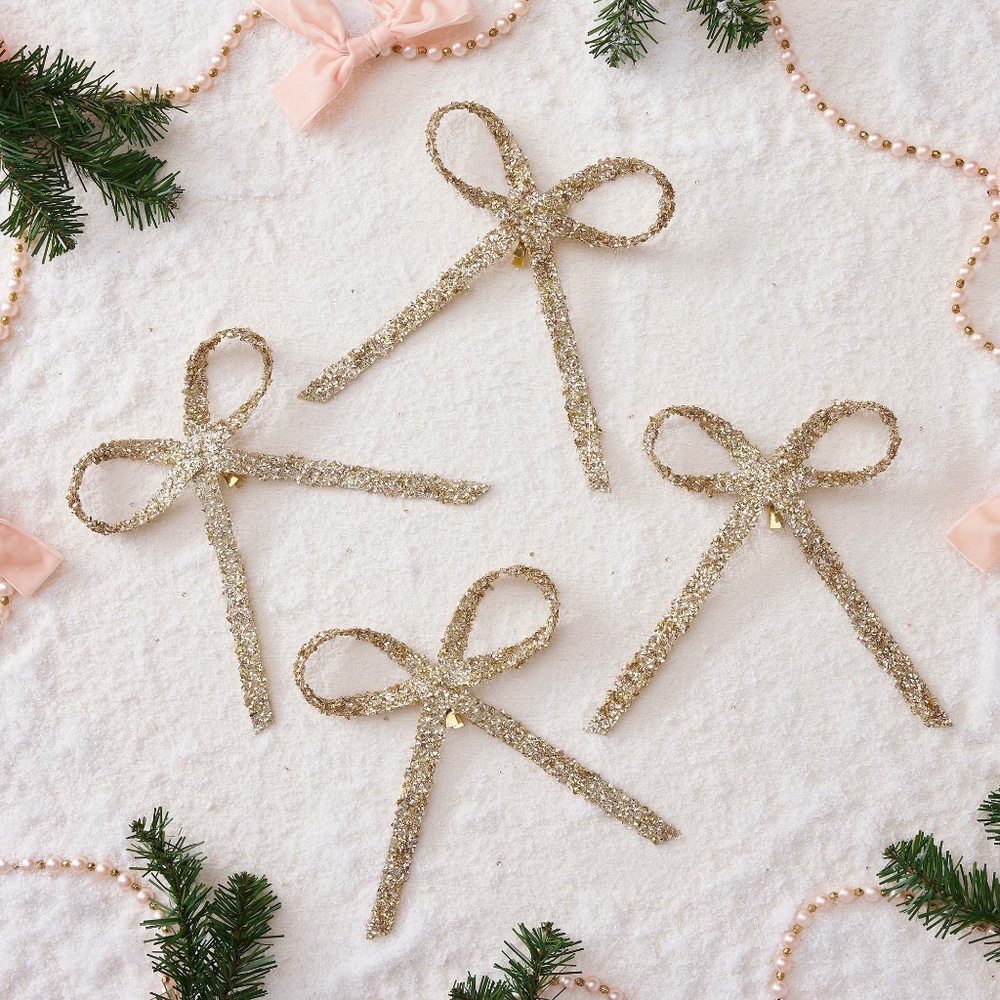 LoveShackFancy x PotterBarn Glitter Bow Clips Holiday